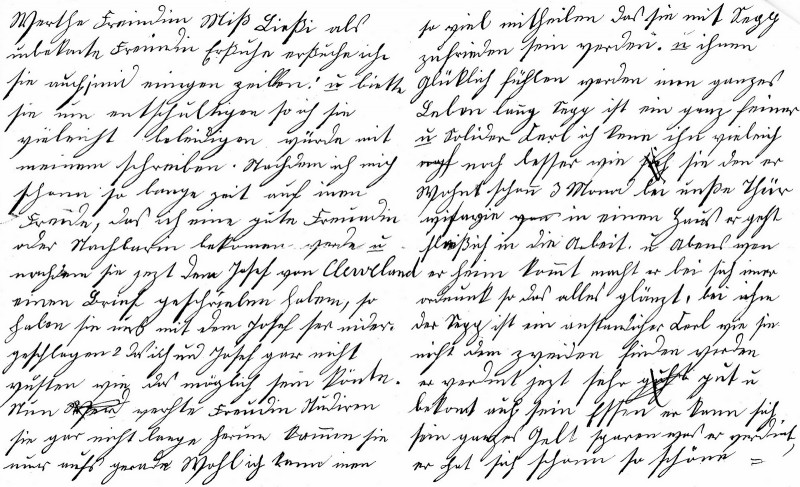 Section of Eva Beer's letter included with Josef's.