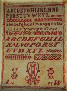Embroidery Sampler A.W. 1897