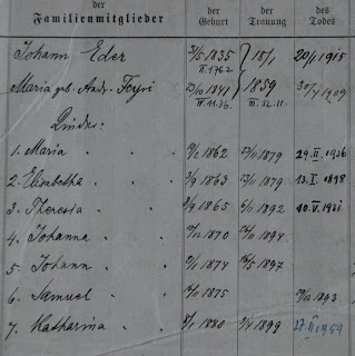 19th Century church records from Grosspold. Easy to read compared to older church records from Gerstheim in Alsace (see below) 