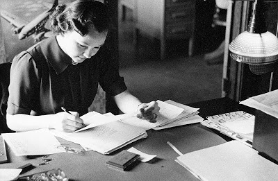 Lil, age 20 at The Bayer Company working for Chicago President, Mr. Gibney. Spring, 1938. See diary comment below about her raise