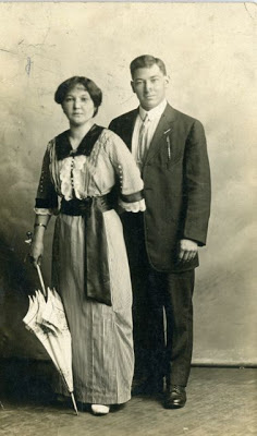 Louise and brother, Hans Woschkeruscha  (later John Miller) probably in Chicago