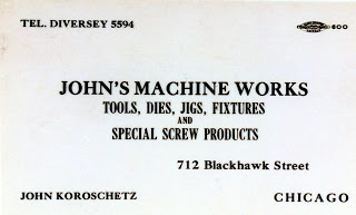 Tool & Die Maker Business Card: John Koroschetz